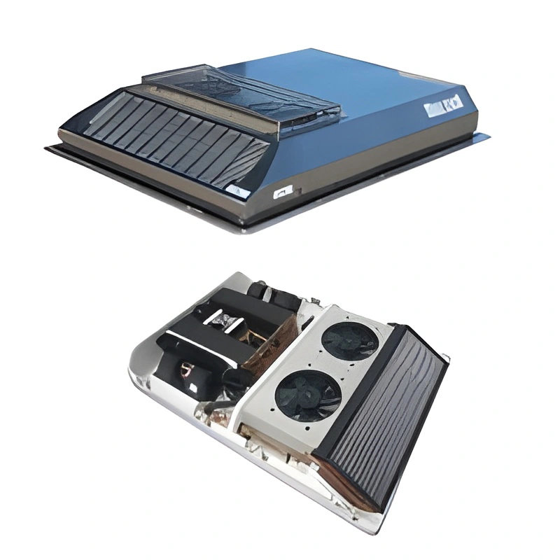 Rencool RTK11 rooftop air conditioning assembly, exterior and internal views