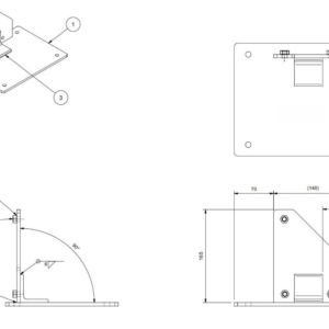 Rencool MD-series compressor mounting bracket dimensional drawing