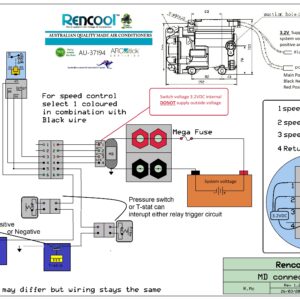Rencool MD compressor HP LP pressure safety circuit schematic